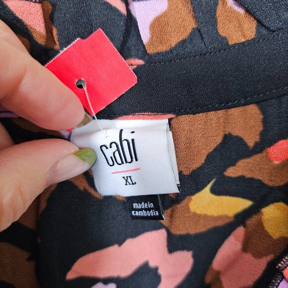 CABI #4454 Monarch Ruffled Neck Line Racerback Dress~Size XL - Picture 8 of 11